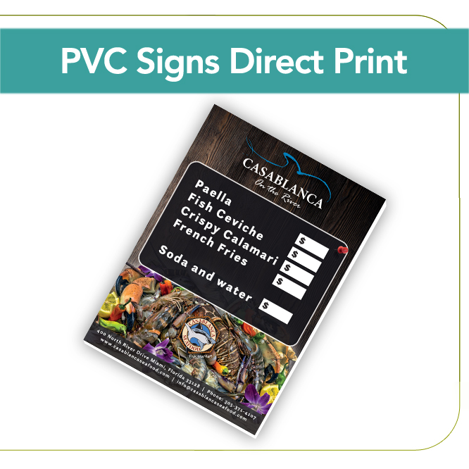 PVC Signs Direct Print