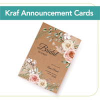 Brown Kraft Announcement Cards