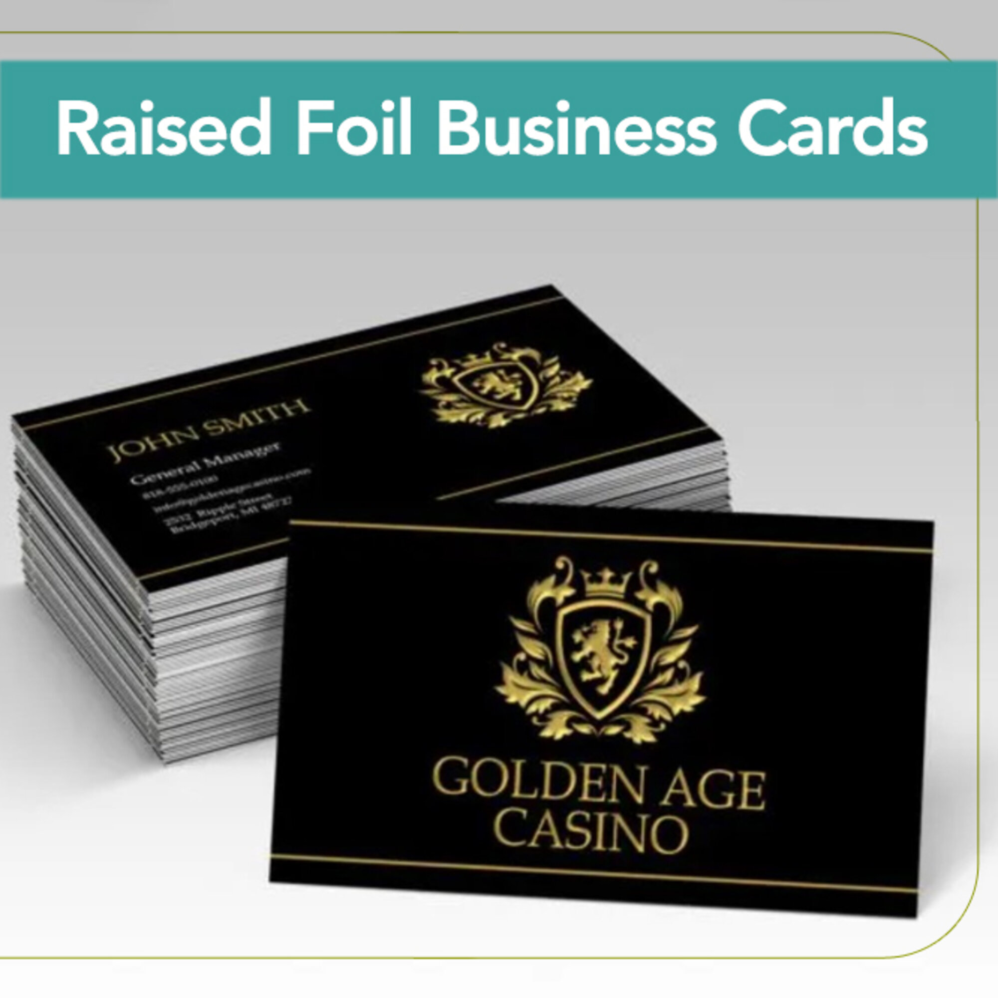 Raised Foil Business Cards